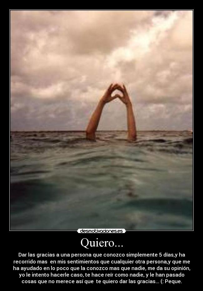 Quiero... -