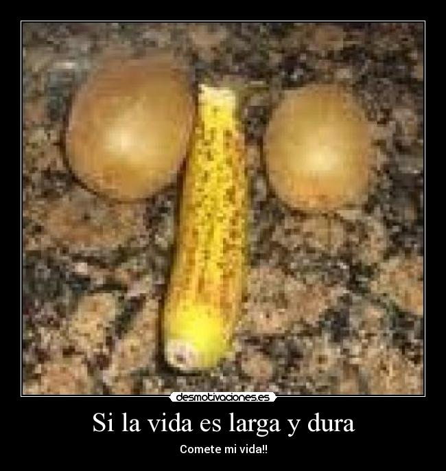 Si la vida es larga y dura - Comete mi vida!!