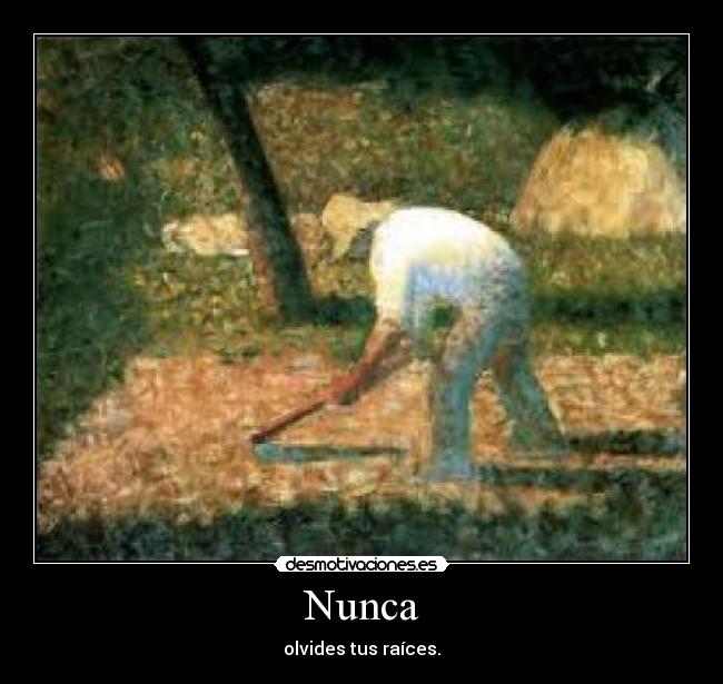 Nunca - olvides tus raíces.
