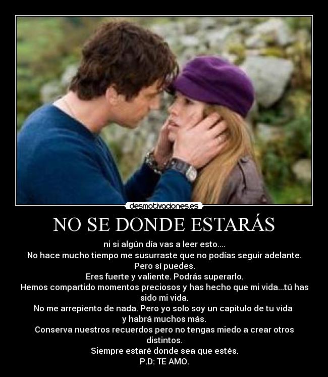 NO SE DONDE ESTARÁS - 