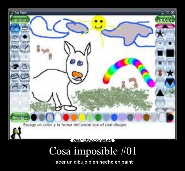 Cosa imposible #01 - Hacer un dibujo bien hecho en paint
