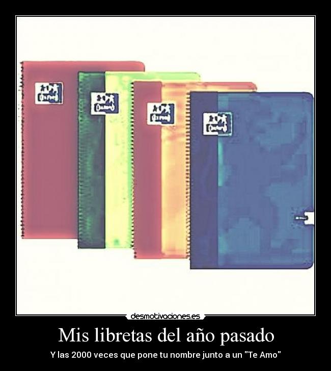 Mis libretas del año pasado -