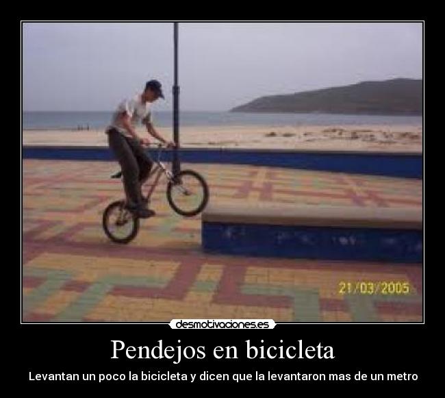 carteles bicicleta pendejos levantar desmotivaciones