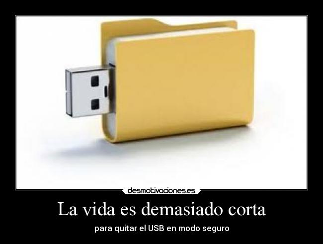 La vida es demasiado corta - para quitar el USB en modo seguro
