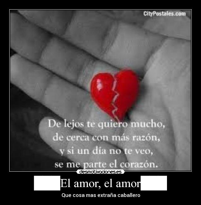 ███El amor, el amor███ - Que cosa mas extraña caballero