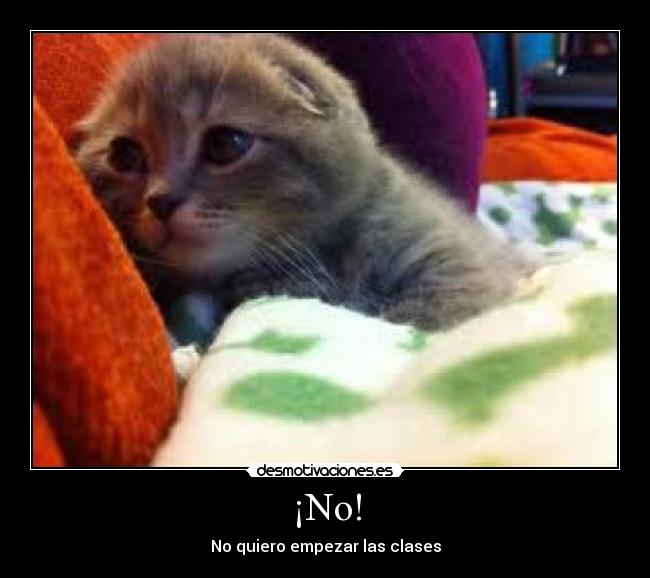 ¡No! - No quiero empezar las clases