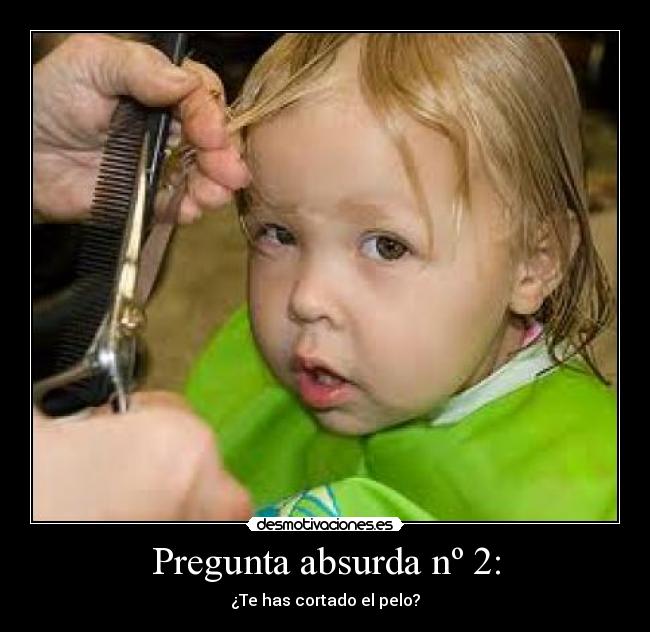 Pregunta absurda nº 2: - ¿Te has cortado el pelo?