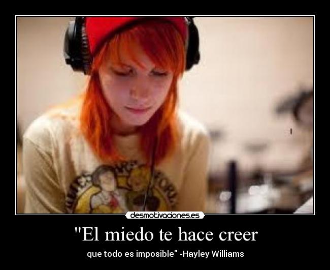 El miedo te hace creer -