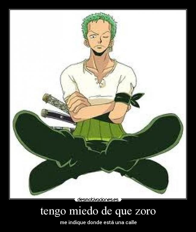 tengo miedo de que zoro - 