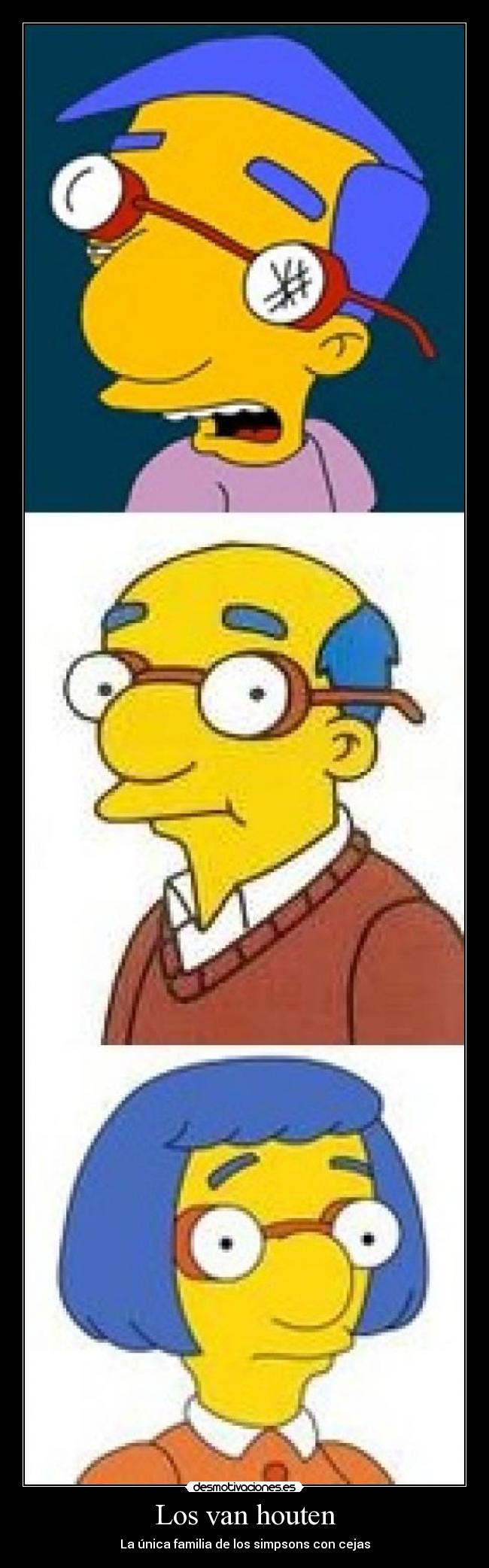 Los van houten - La única familia de los simpsons con cejas