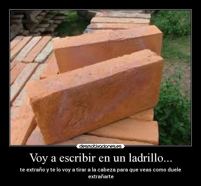 Voy a escribir en un ladrillo... -