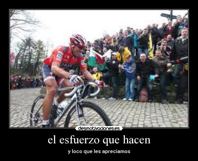 el esfuerzo que hacen - y loco que les apreciamos