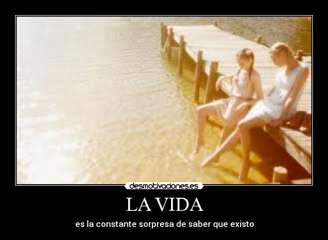 LA VIDA - es la constante sorpresa de saber que existo
