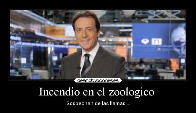 Incendio en el zoologico -