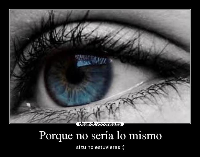 Porque no sería lo mismo - 