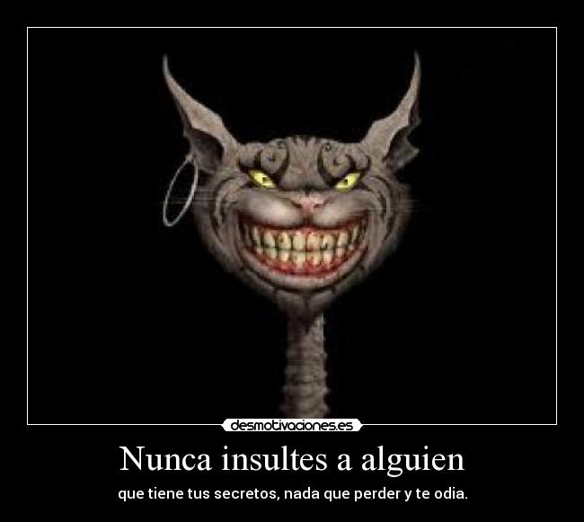 Nunca insultes a alguien - 