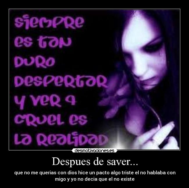 Despues de saver... -