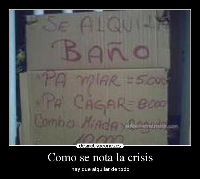 Como se nota la crisis -