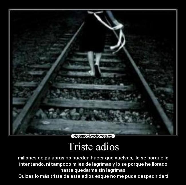 Triste adios -