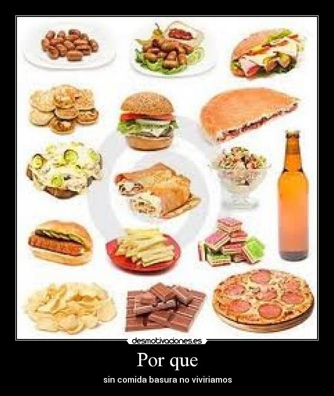 Por que - sin comida basura no viviriamos