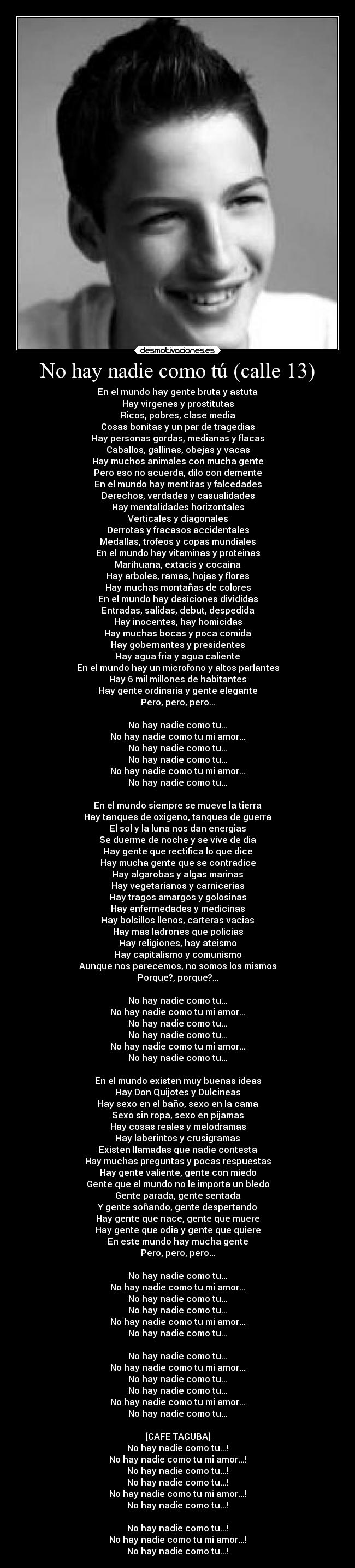 No hay nadie como tú (calle 13) - 