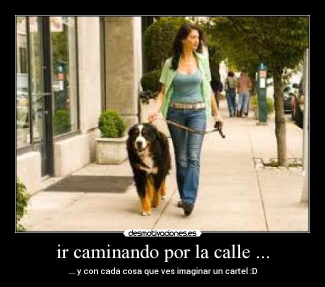 ir caminando por la calle ... -