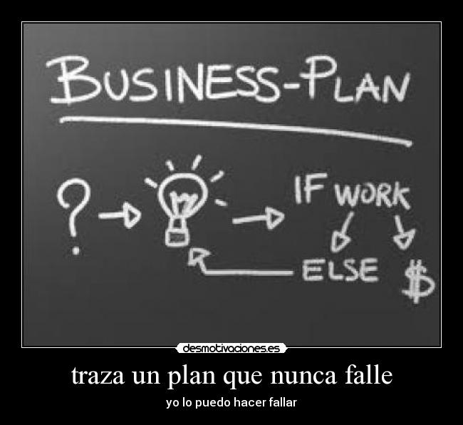 traza un plan que nunca falle - yo lo puedo hacer fallar