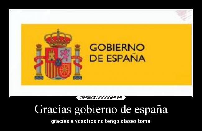 Gracias gobierno de españa - 