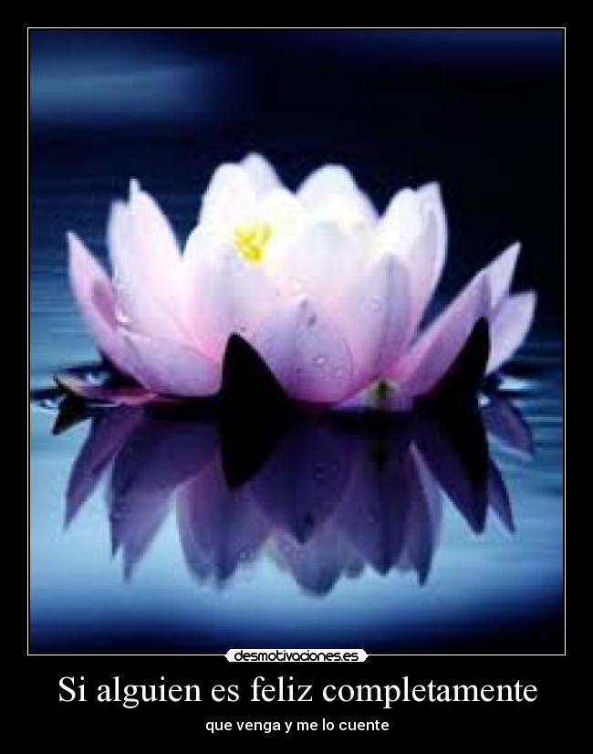 Si alguien es feliz completamente - que venga y me lo cuente