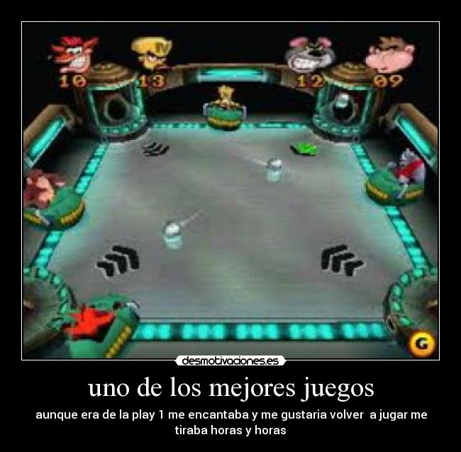 uno de los mejores juegos - aunque era de la play 1 me encantaba y me gustaria volver a jugar me
tiraba horas y horas