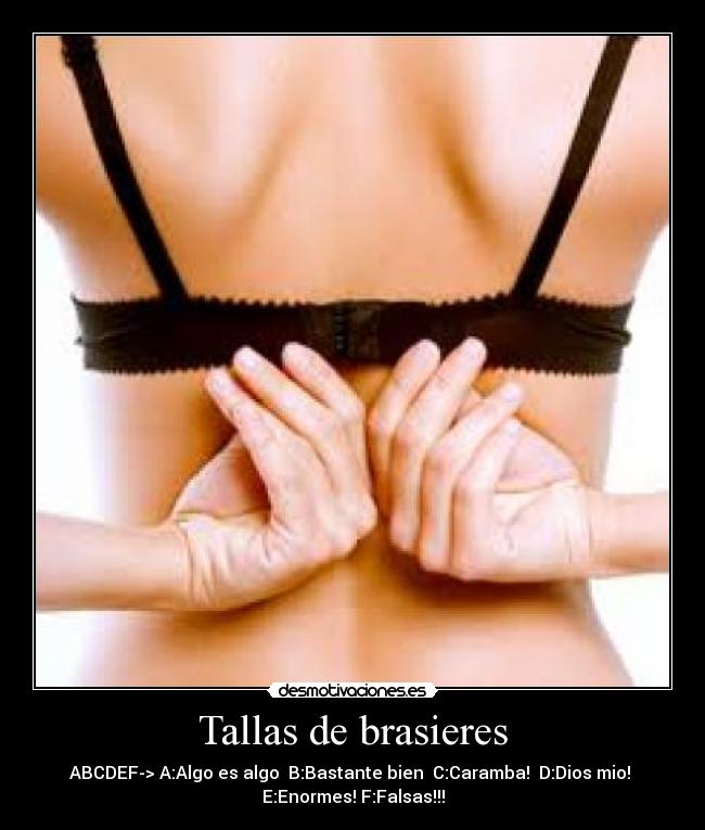 Tallas de brasieres -
