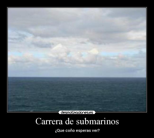 Carrera de submarinos - ¿Que coño esperas ver?