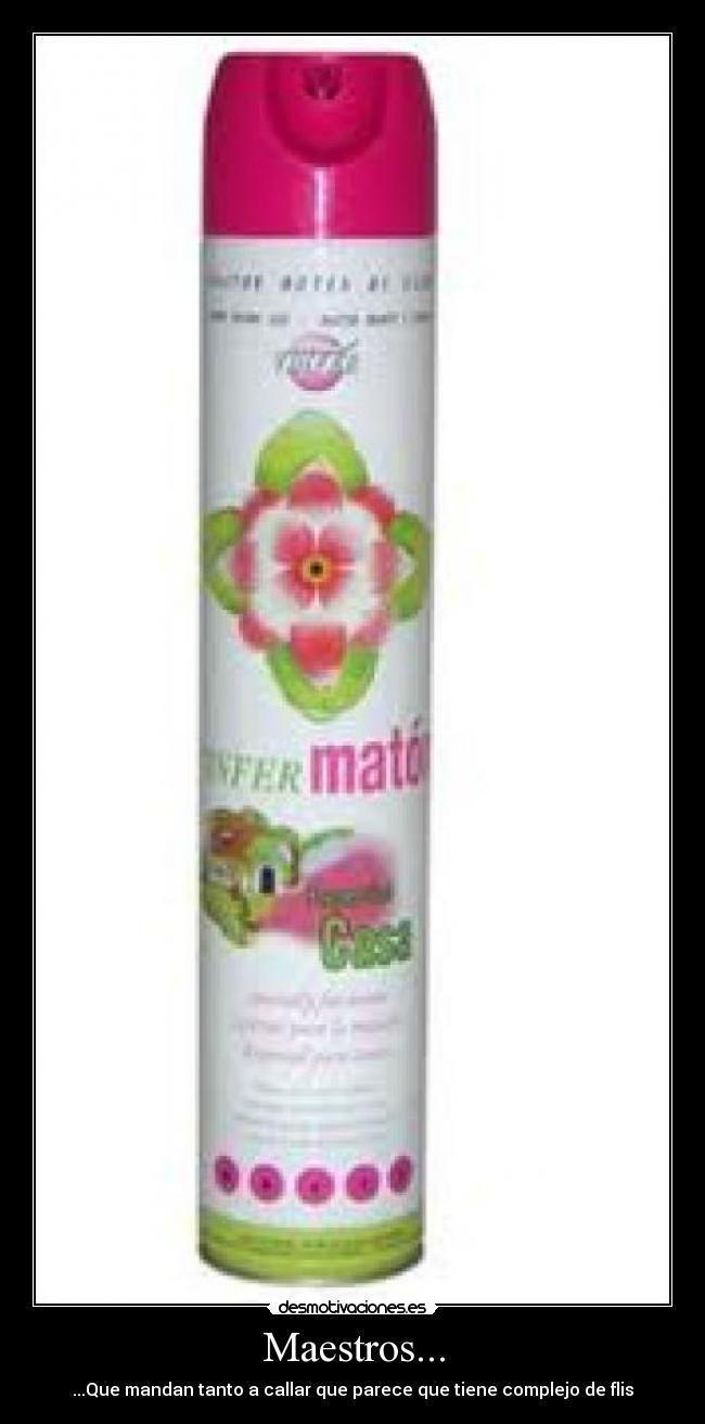 Maestros... - ...Que mandan tanto a callar que parece que tiene complejo de flis
