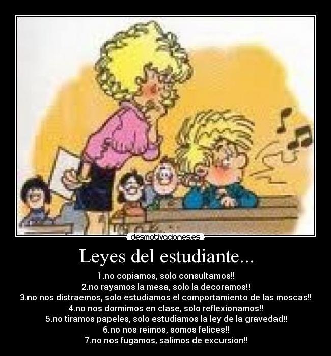 Leyes del estudiante... -