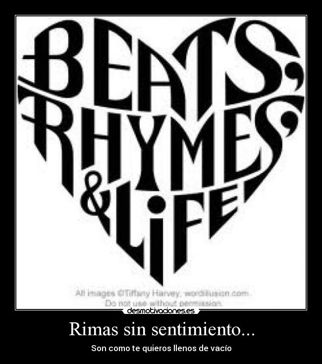 Rimas sin sentimiento... - Son como te quieros llenos de vacío