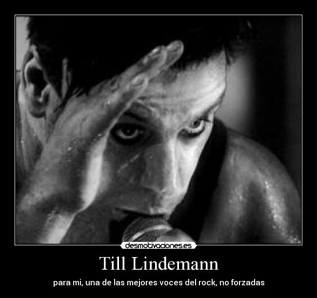 Till Lindemann - para mi, una de las mejores voces del rock, no forzadas