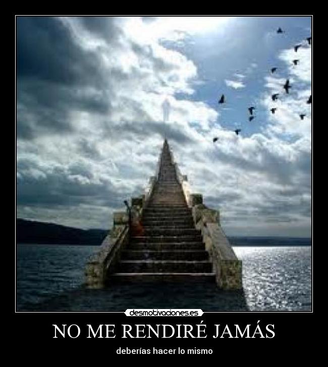 NO ME RENDIRÉ JAMÁS - deberías hacer lo mismo