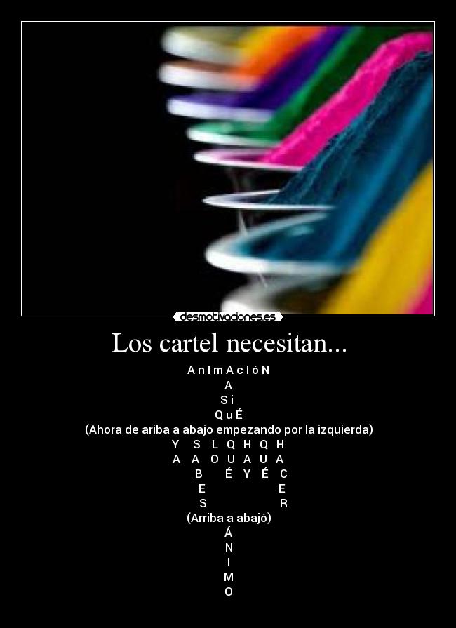 carteles cartel animo desmotivaciones