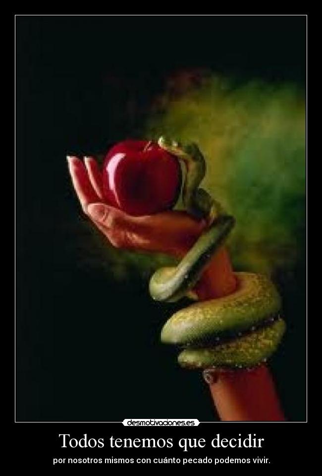 Todos tenemos que decidir - por nosotros mismos con cuánto pecado podemos vivir.