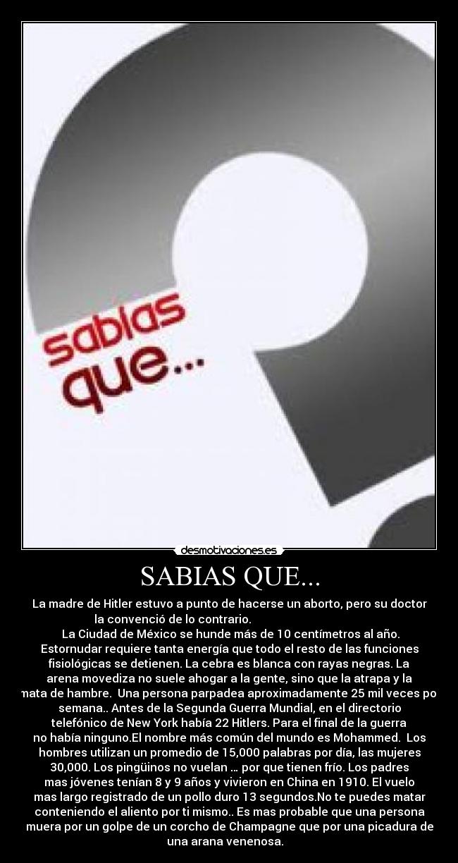 SABIAS QUE... -