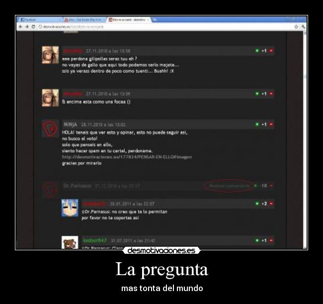 La pregunta - mas tonta del mundo