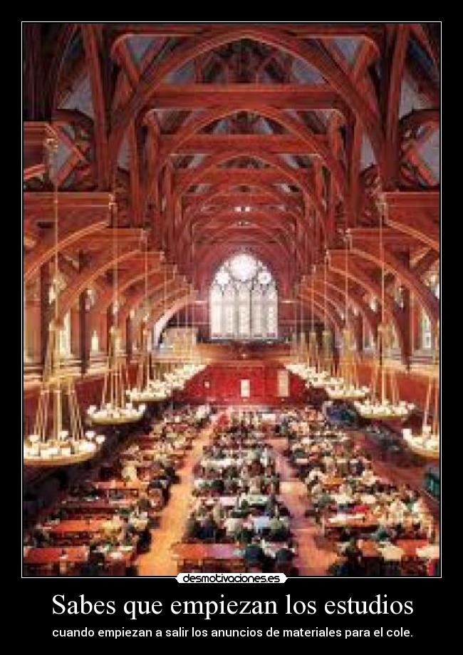 Sabes que empiezan los estudios - cuando empiezan a salir los anuncios de materiales para el cole.