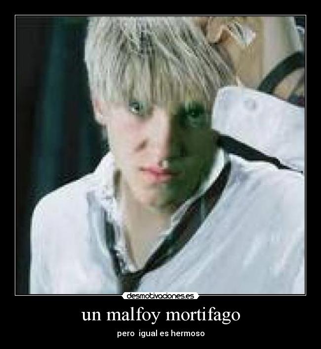 un malfoy mortifago - pero  igual es hermoso