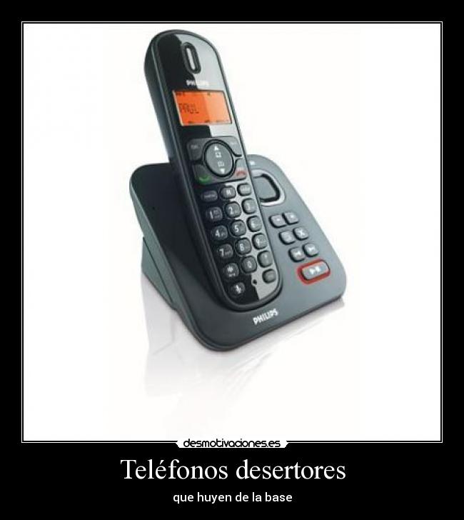Teléfonos desertores - que huyen de la base