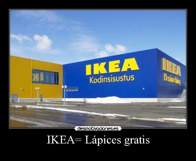 IKEA= Lápices gratis -