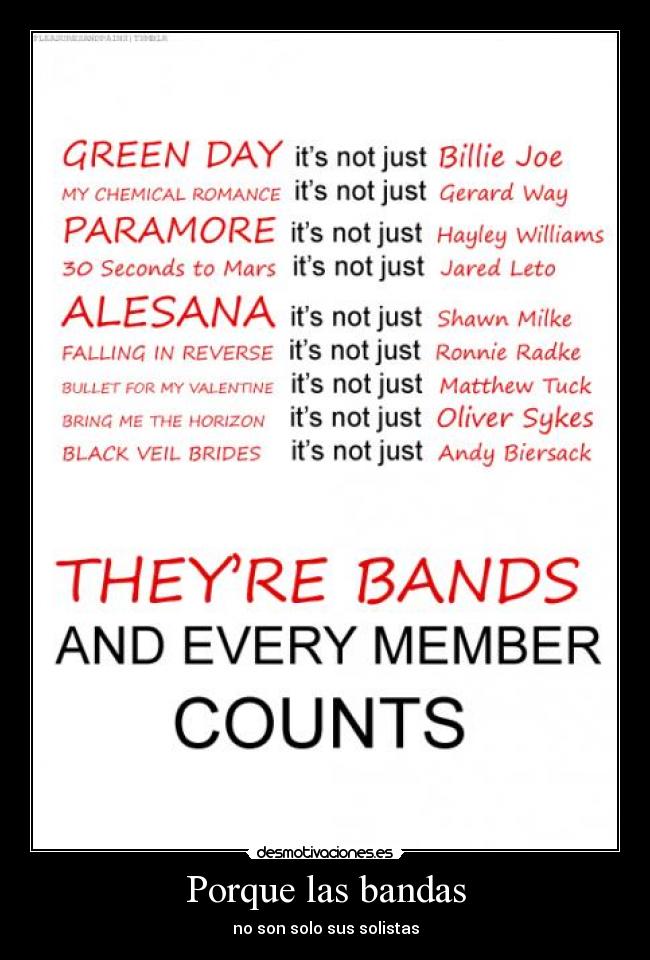 carteles green day chemical romance paramore seconds mars bands solista resubido algun puto problem desmotivaciones