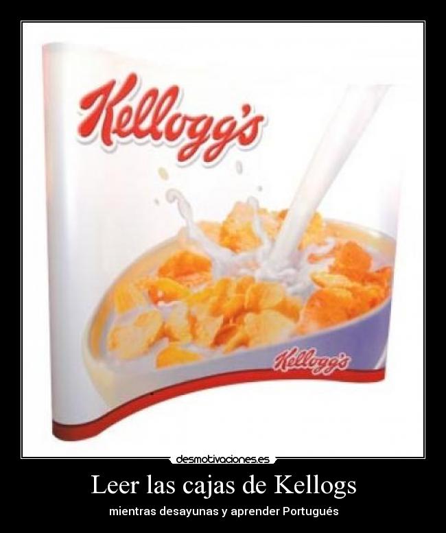Leer las cajas de Kellogs -