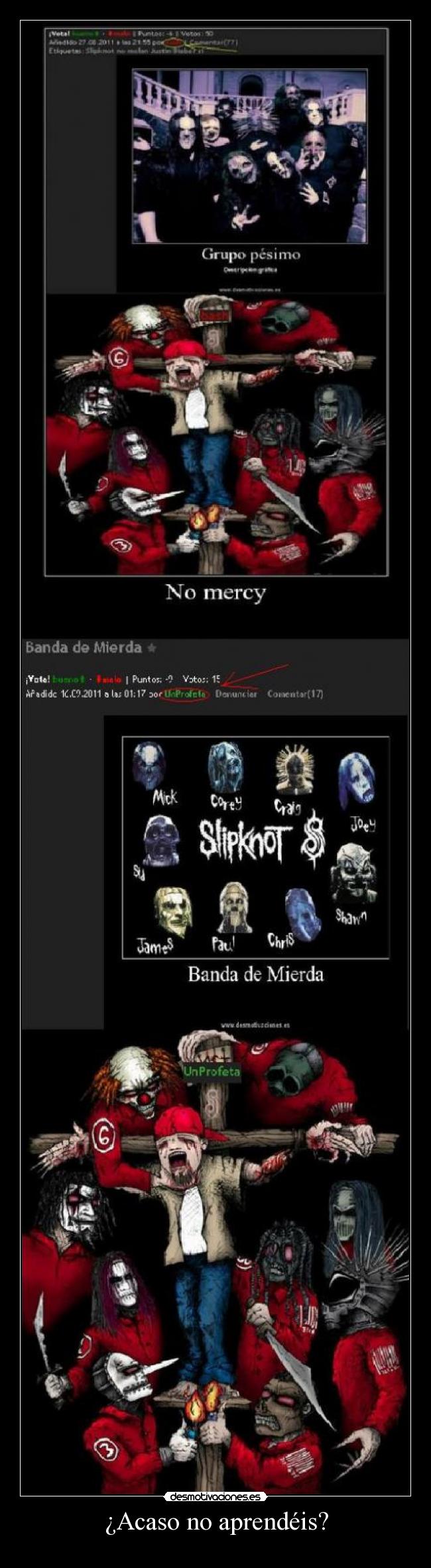 carteles acaso aprendeis otra venganza pablo_g desea una boda con mono una mascara slipknot desmotivaciones