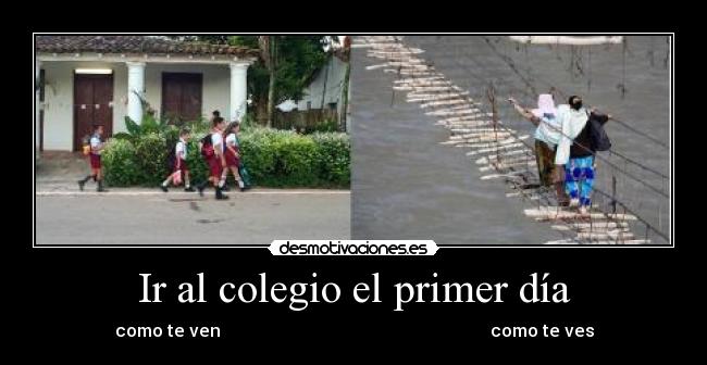 Ir al colegio el primer día -