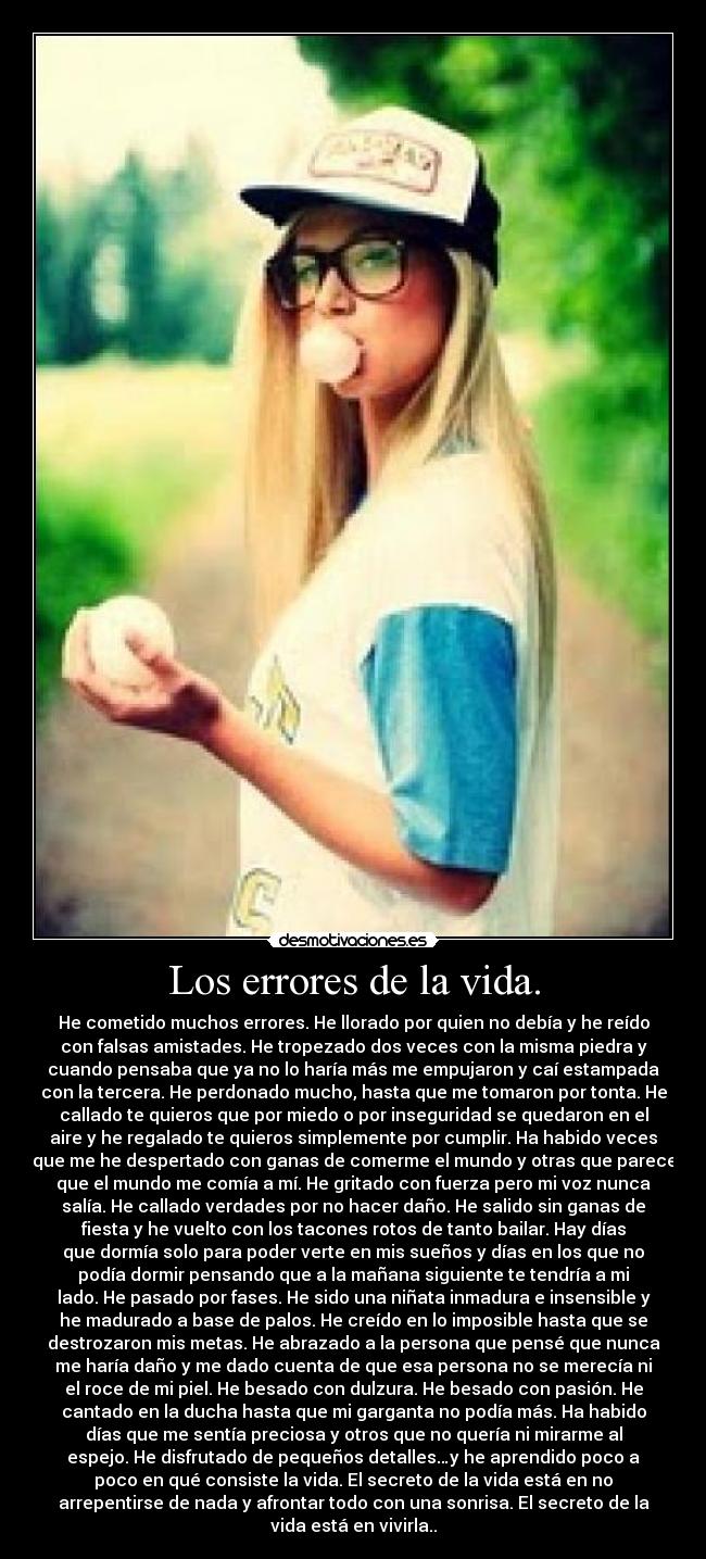 Los errores de la vida. - 